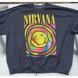 Nirvana Crewneck Oversized Sweatshirt Official Merch Grunge
